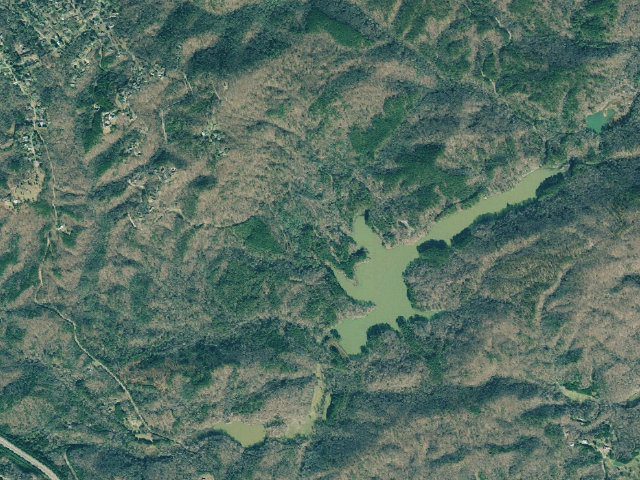 Aerial image of Lake Russell Recreation Area Campground