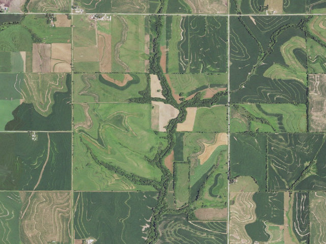 Aerial image of Lake Shawtee WMA