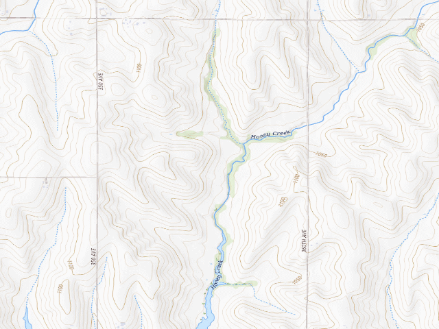 USGS topographic map of Lake Shawtee WMA