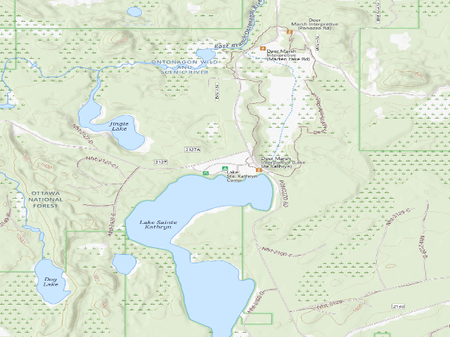 USGS topographic map of Lake Ste. Kathryn Camp