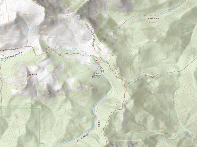 USGS topographic map of Lake Stream Trailhead
