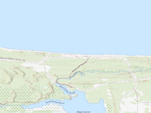 USGS topographic map of Lake Superior State Forest Campground