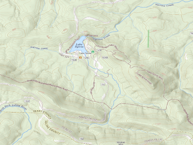 USGS topographic map of Lake Sylvia
