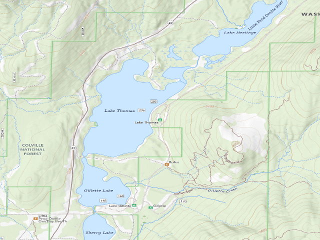 USGS topographic map of Lake Thomas