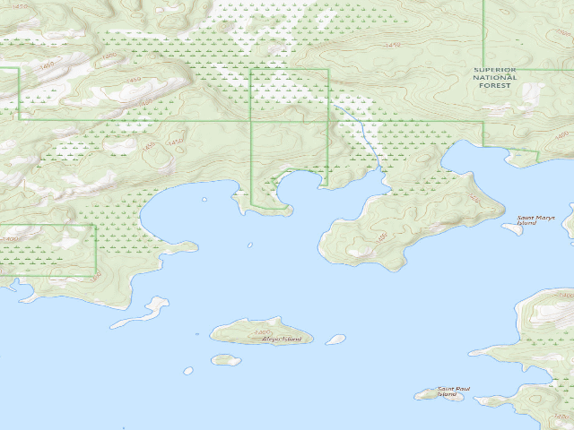 USGS topographic map of Lake Vermilion Site 5