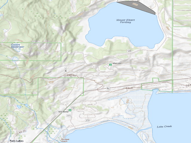 USGS topographic map of Lake View Campground