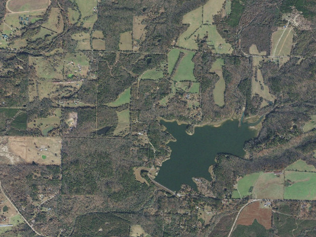 Aerial image of Lake Wilhelmia Primitive Camping Area