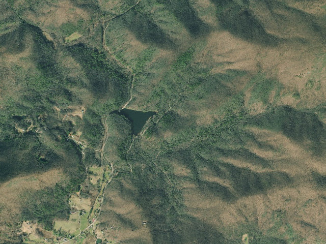 Aerial image of Lake Winfield Scott Campground
