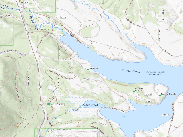 USGS topographic map of Lakeside Campground