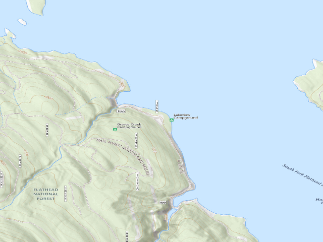 USGS topographic map of Lakeview Campground
