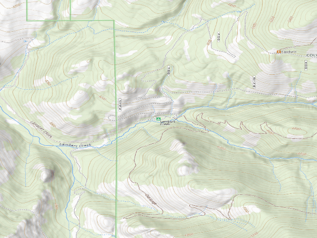 USGS topographic map of Lambert Creek