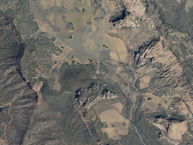Aerial image of Lambs Knoll Climbing Site