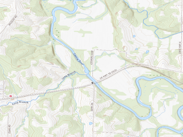 USGS topographic map of Lamine River Conservation Area