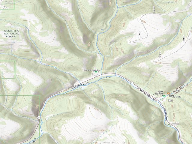 USGS topographic map of Lane Creek