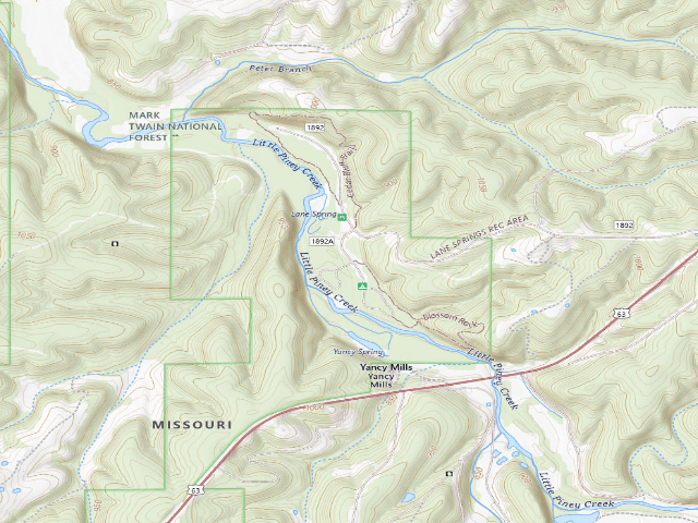 USGS topographic map of Lane Springs