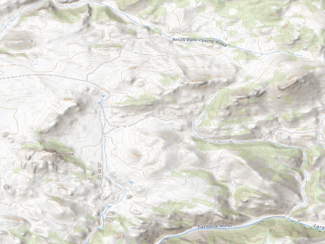 USGS topographic map of Laramie Peak WHMA — Elmer's Rock Camp