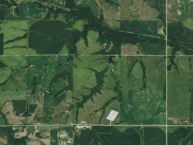 Aerial image of Larkspur WMA