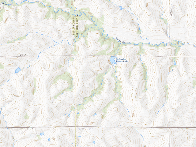 USGS topographic map of Larkspur WMA