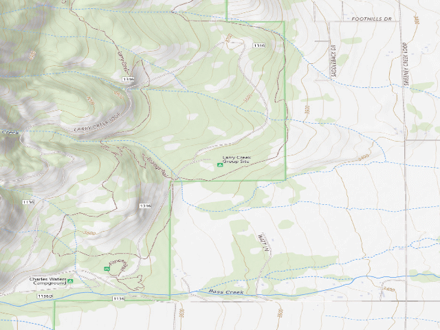 USGS topographic map of Larry Creek Group Site