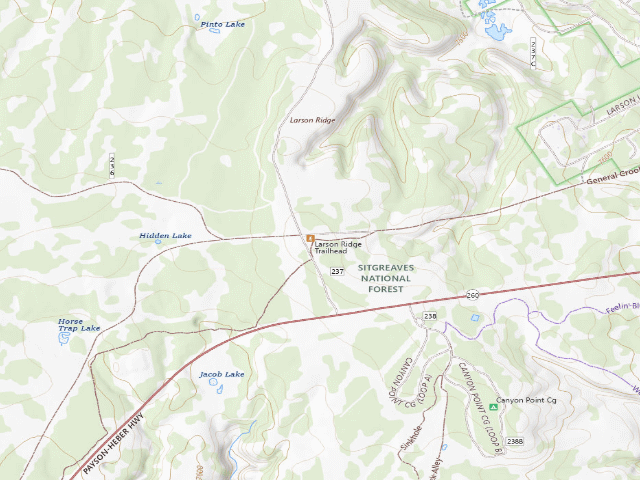 USGS topographic map of Larson Ridge Cg