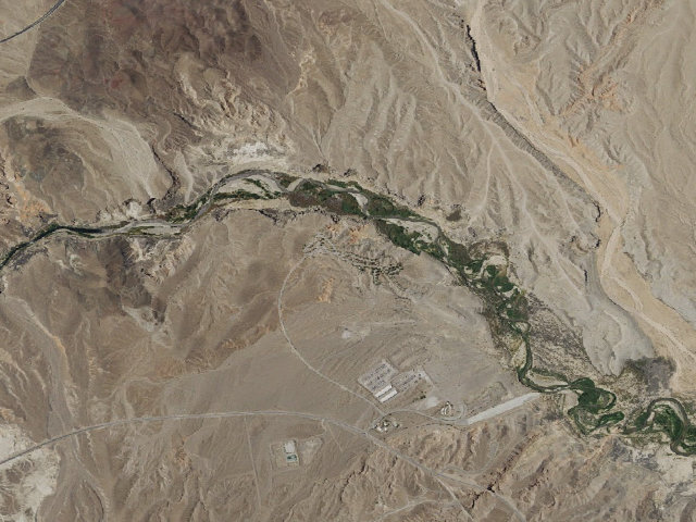 Aerial image of Las Vegas Bay Campground