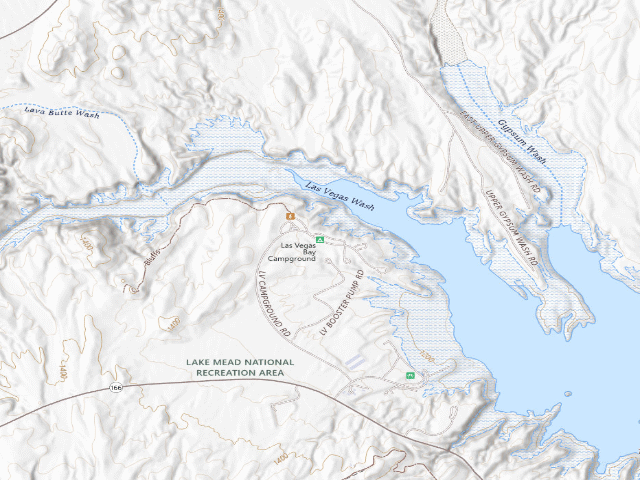USGS topographic map of Las Vegas Bay Campground
