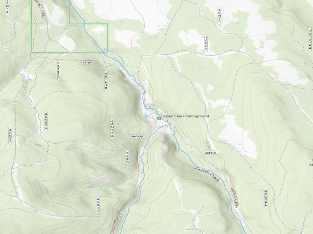 USGS topographic map of Lassen Creek Campground