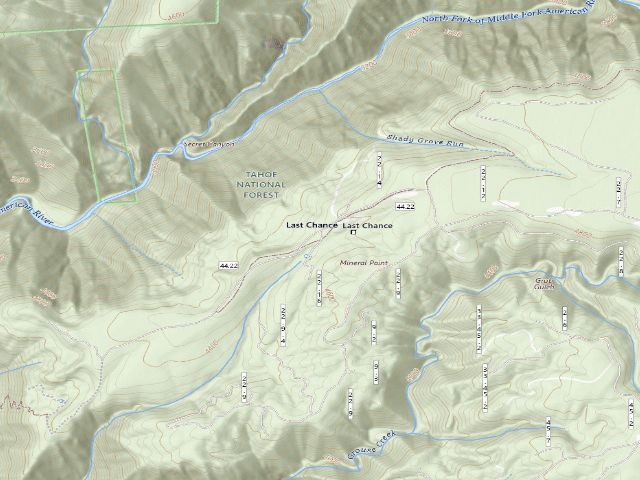 USGS topographic map of Last Chance