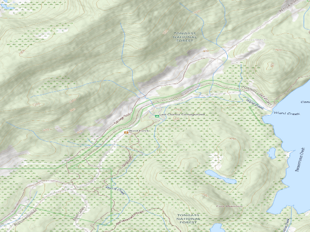 USGS topographic map of Last Chance Campground