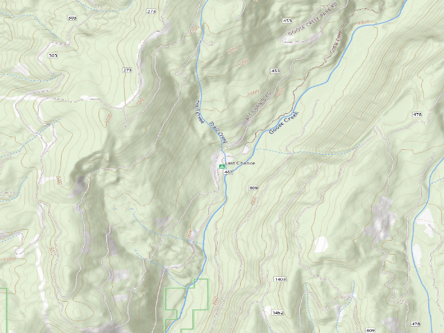 USGS topographic map of Last Chance