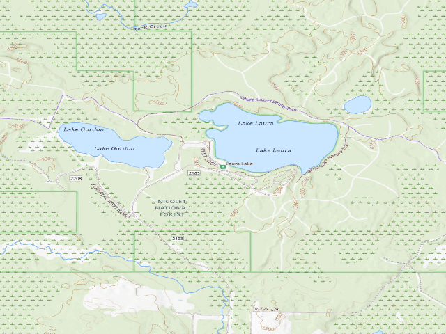 USGS topographic map of Laura Lake