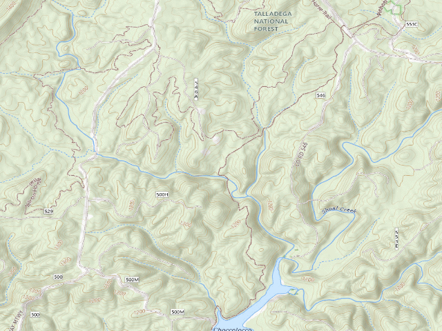 USGS topographic map of Laurel Trail Shelter Site