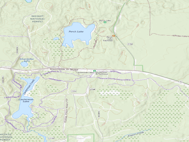 USGS topographic map of Lauterman Lake