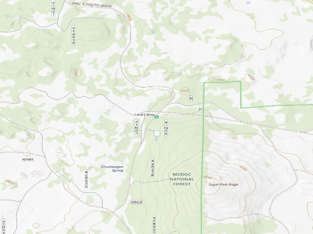 USGS topographic map of Lava Camp