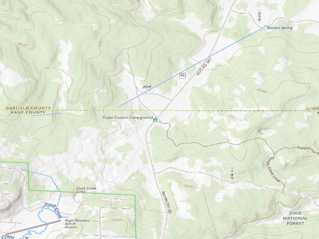 USGS topographic map of Lava Flat Designated Dispersed Camping Area