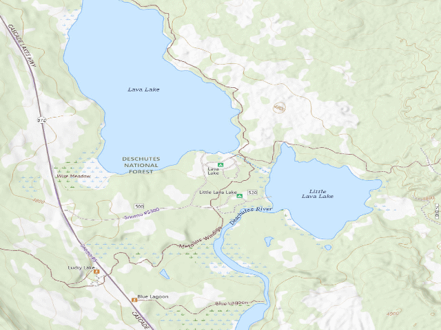 USGS topographic map of Lava Lake