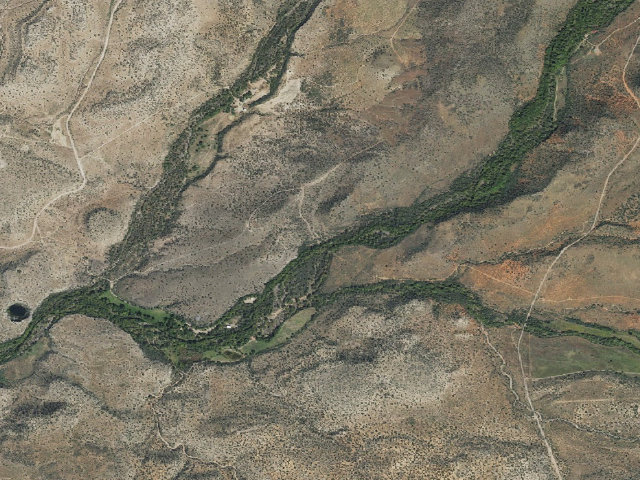 Aerial image of Lawrence Crossing Dispersed Camping Area