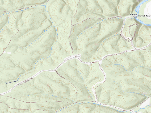 USGS topographic map of Lead Mine Conservation Area
