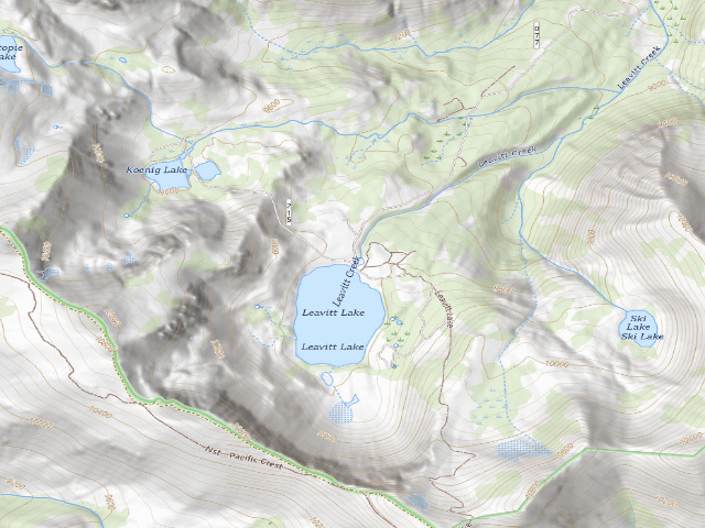 USGS topographic map of Leavitt Lake