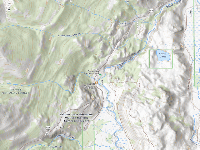 USGS topographic map of Leavitt Meadows Campground