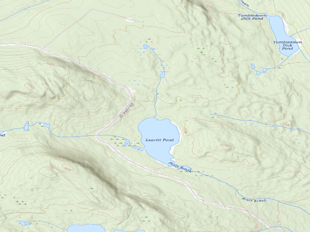 USGS topographic map of Leavitt Pond (Nahmakanta Public Land)