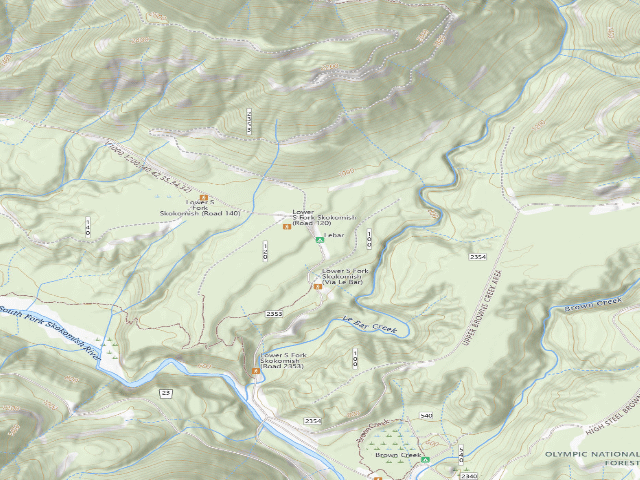 USGS topographic map of Lebar