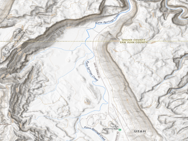 USGS topographic map of Ledge A Campground