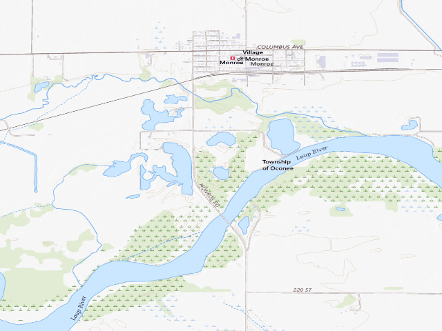 USGS topographic map of Lee Rupp WMA