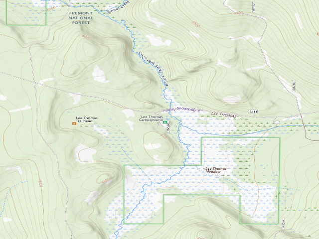 USGS topographic map of Lee Thomas Campground