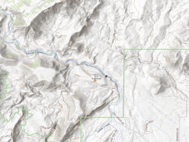 USGS topographic map of Leeds Canyon Dispersed Camping