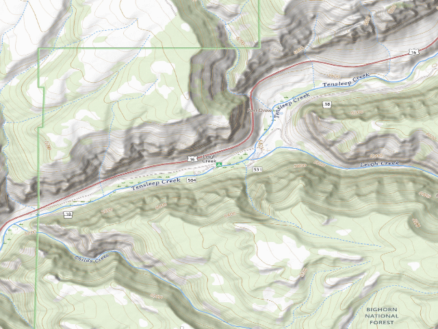 USGS topographic map of Leigh Creek