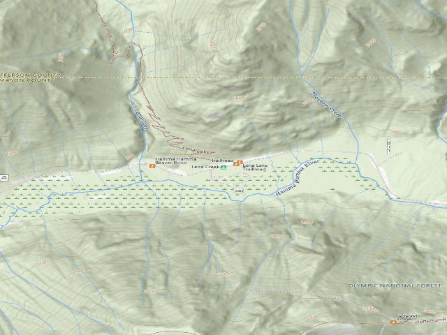 USGS topographic map of Lena Creek