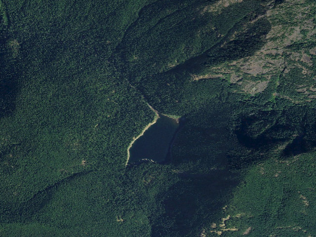 Aerial image of Lena Lake Campground