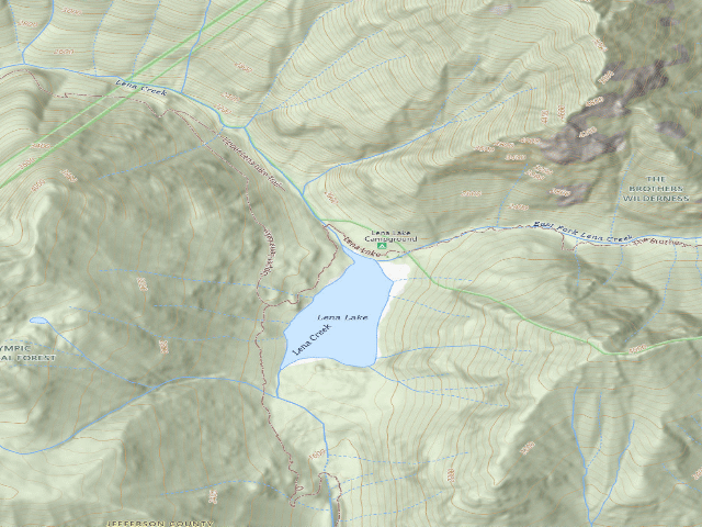 USGS topographic map of Lena Lake Campground